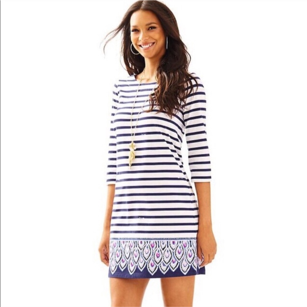 Lilly Pulitzer Bay Dress in Navy Serene